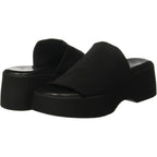 Womens Wedge Siides Sandals Platform Open Toe Slip On Elastic Band Wedges Shoes