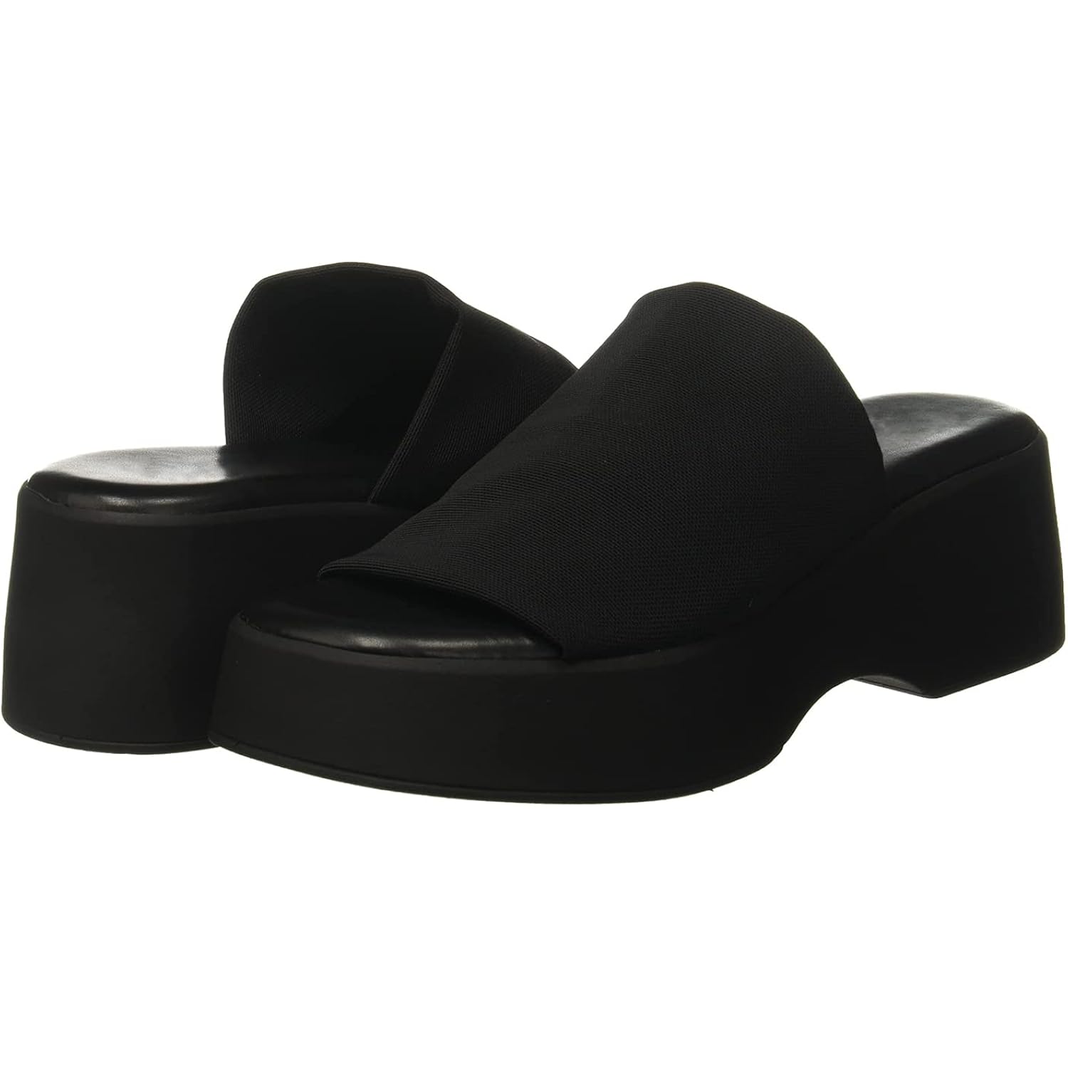 Womens Wedge Siides Sandals Platform Open Toe Slip On Elastic Band Wedges Shoes