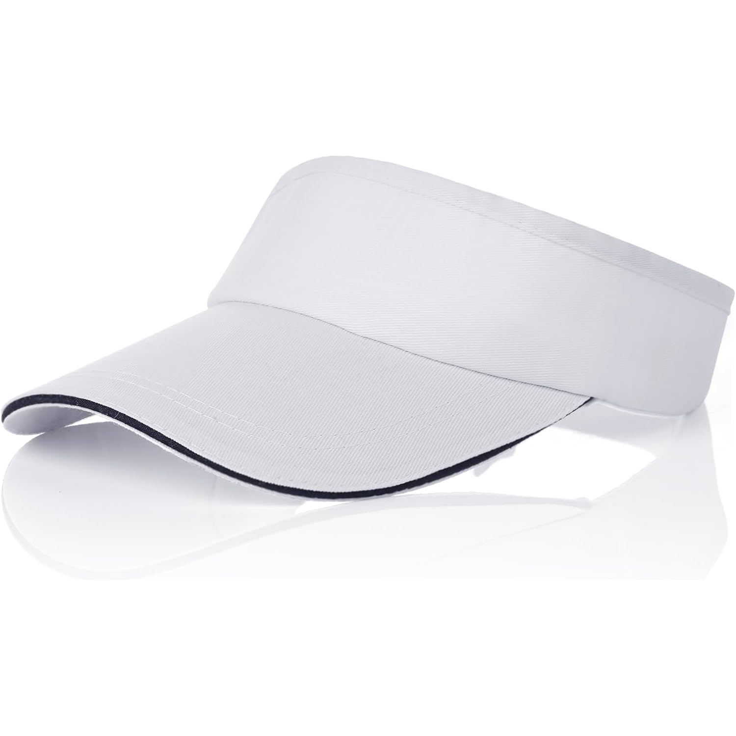 Sun Visor Hats for Women UV Protection, Adjustable Sports Visor for Running Golf Tennis Softball White