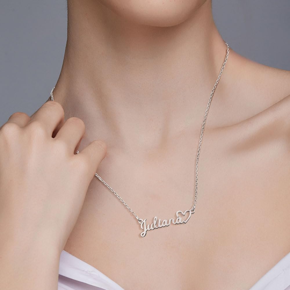 PicturesOnGold.com Custom Name Necklace For Women Personalized Name Necklace in Sterling Silver or Gold Necklace Personalized with any Name or Word