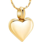 Imrsanl Small Heart Urn Necklace for Ashes Cremation Jewelry for Women Stainless Steel Pendant Memorial Ash Holder Loved Ones Keepsake