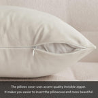 Miulee Velvet Pillow Cover Soft Luxury Decorative Throw Pillow Cover Single Rectangle Long Body Lumbar Cushion Case For Couch Sofa Bedroom Car Decor,14X36 Inch Cream White