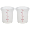 Cambro Food Storage Containers With Lids (Bpa-Free) - 4 Quart - Food Grade Buckets With Lids (2 Pack) - For Dough Proofing And Brining (Translucent)