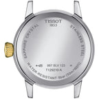 Tissot Womens Classic Dream Lady 316L Stainless Steel Case With Yellow Gold Pvd Coating Quartz Watch, Yellow/Grey Dial (T1292102203100)