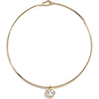 Collar Necklace for Women, Choker Pendant Necklace with Cubic Zirconia Dainty Choker Necklace PVD Gold Plated Trendy Choker Jewelry for Women, Mom, Birthday