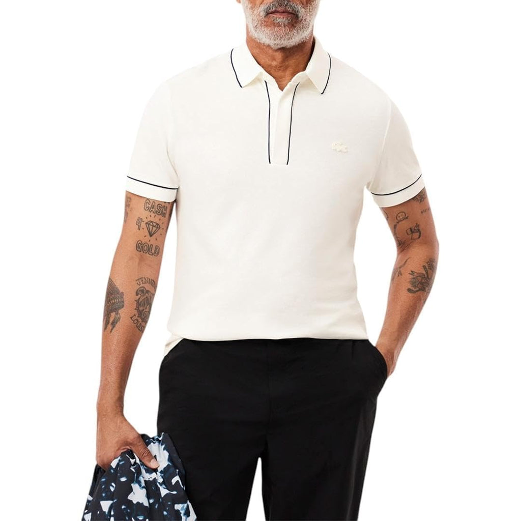 Lacoste Mens Regular Fit Paris Contrast Stretch Piqué Polo Shirt