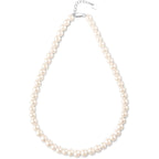 White Freshwater Cultured Pearl Necklace for Women in 18 Inch Princess Length