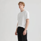 Okba 4 Pack White T Shirts For Men,Crew Neck Short Sleeve Men'S Undershirt,Plain White Workout Polyester Tee Bulk