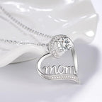 Dorella Mothers Day Birthday Gifts for Women 925 Sterling Silver May June July Birthstones Necklace Emerald Ruby Pearl Sapphire and More Stones Jewelry for Her Love Heart Pendant Necklace