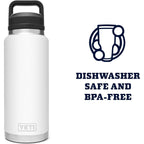 Yeti Rambler 36 Oz Bottle, Vacuum Insulated, Leakproof, Stainless Steel With Chug Cap
