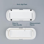 KITCHENDAO One-handed Airtight Butter Dish with Lid for Countertop and Refrigerator Door Shelf, Butter Holder with One Press to Open/Close Secure Latching Buckle for West/East Coast Butter (White)