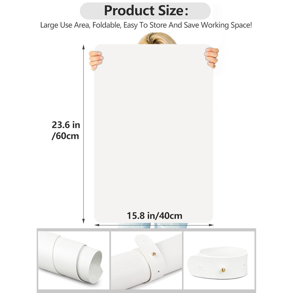 (MAT ONLY) Nail Art Table Mat, Nail Arm Rest Pad for Acrylic Nails, Soft Microfiber PU Leather Nail Mat for Table, Foldable Nail Hand Rest Pillow Manicure Pad, Acrylic Nail Desk Mat for Nail Cushion