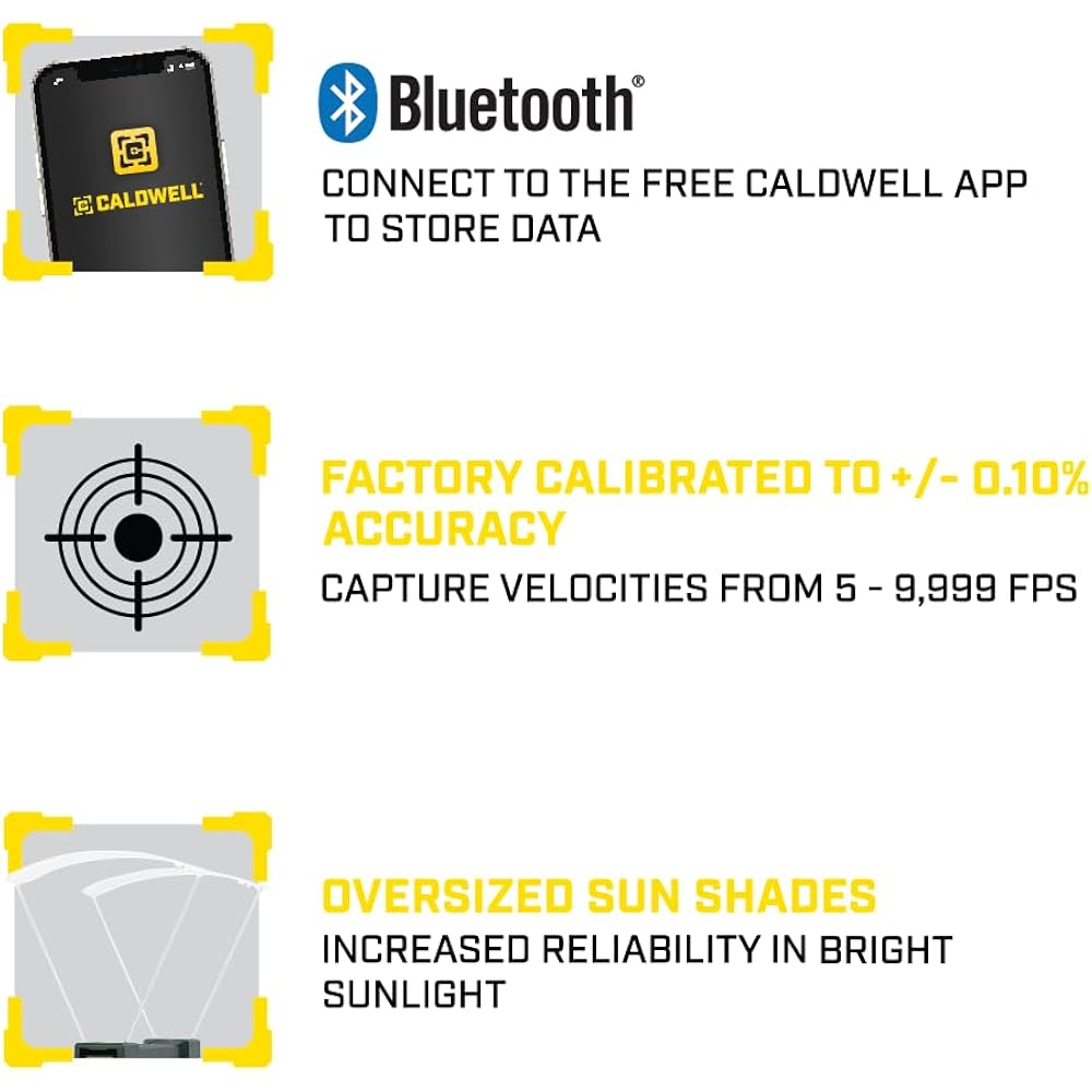 Caldwell Ballistic Precision Chronograph With Fps And Mps Readings, Sun Screens And Large Lcd Screen For Range Shooting