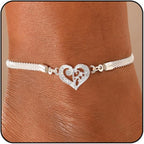 Ankle Bracelets for Women Waterproof Sparkly Anklets Tennis Rhinestone Anklets for Women Starfish Infinity Heart Cross Anklet Bracelet Beach Jewelry
