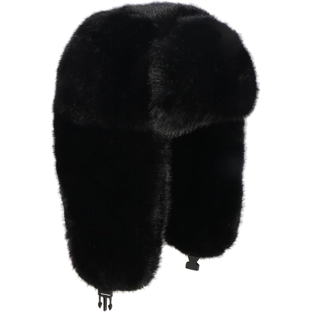 TZ Promise Men Women Winter Fuzzy Fluffy Solid Trapper Hats Windproof Hood Russian Trooper Warm Ear Flaps Cold Weather