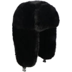 TZ Promise Men Women Winter Fuzzy Fluffy Solid Trapper Hats Windproof Hood Russian Trooper Warm Ear Flaps Cold Weather