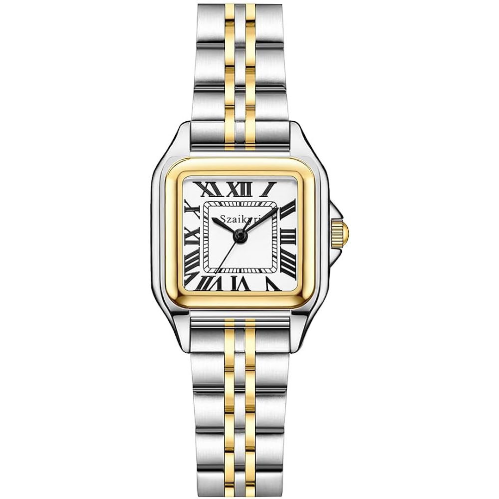 Szaikyri Classic Square Watches For Women With Roman Numerals Ladies Casual Dress Watch