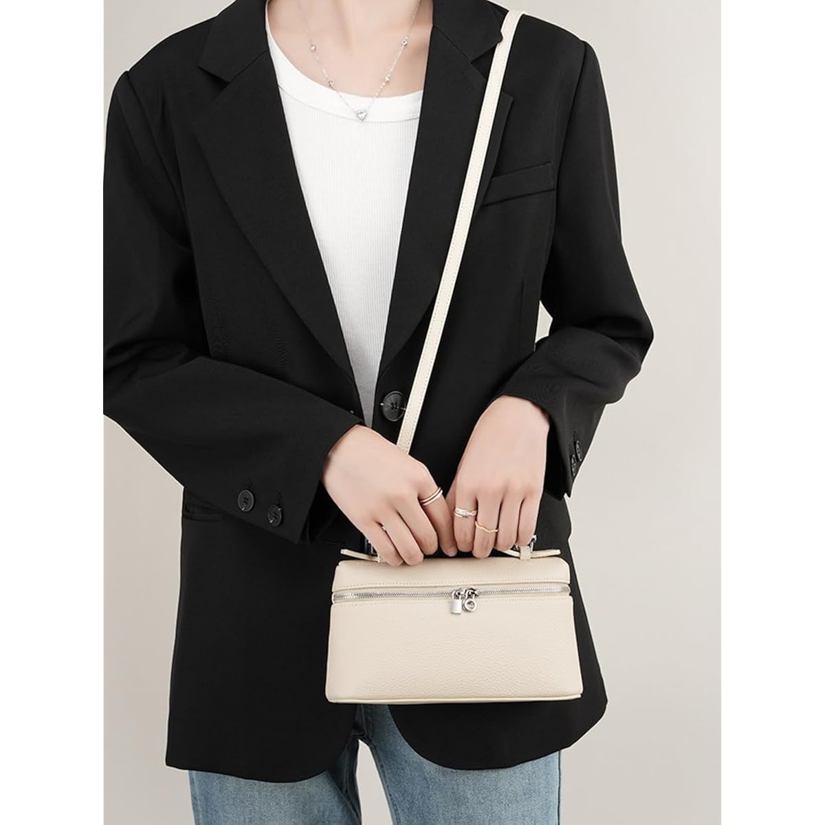 Crossbody Bag For Women Small Top-Handle Leather Pouch Purse Shoulder Handbag
