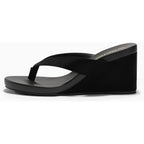 Coutgo Womens Wedge Heels Sandals Platform Flip Flops Slides Slip On Summer Beach Shoes