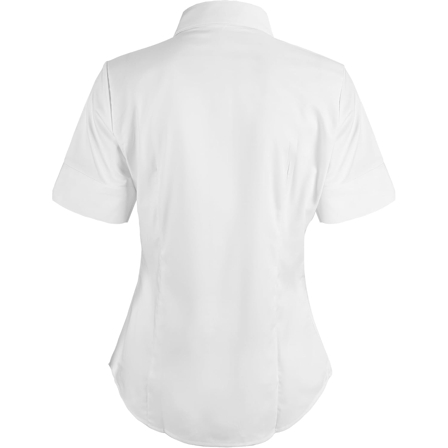 Womens Button Down Shirts Tailored Short Sleeve Shirt Basic Simple Stretch Wrinkle Free Formal Work Blouses