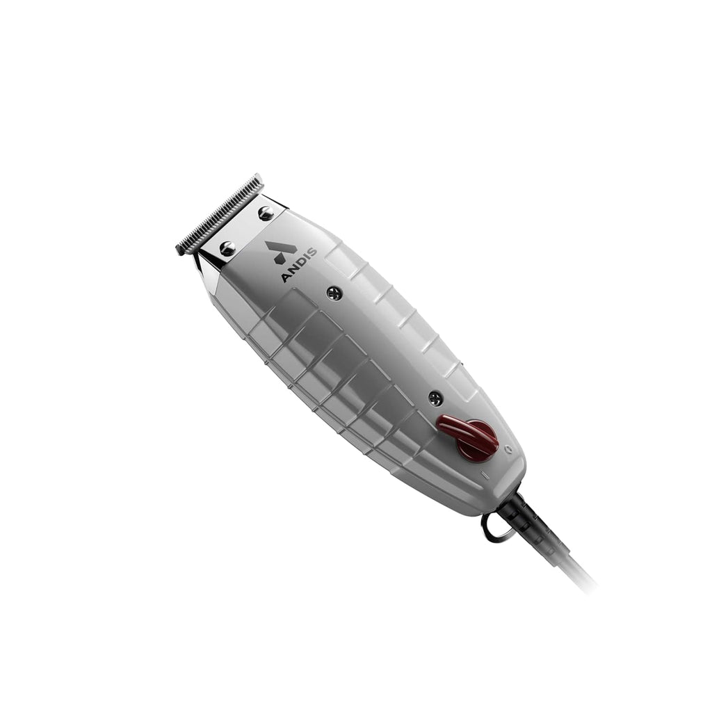 Andis 04780 Professional T-Outliner Beard & Hair Trimmer for Men with Carbon Steel T-Blade, Bump Free Technology – Corded Electric Beard Trimmer, GTO, Grey