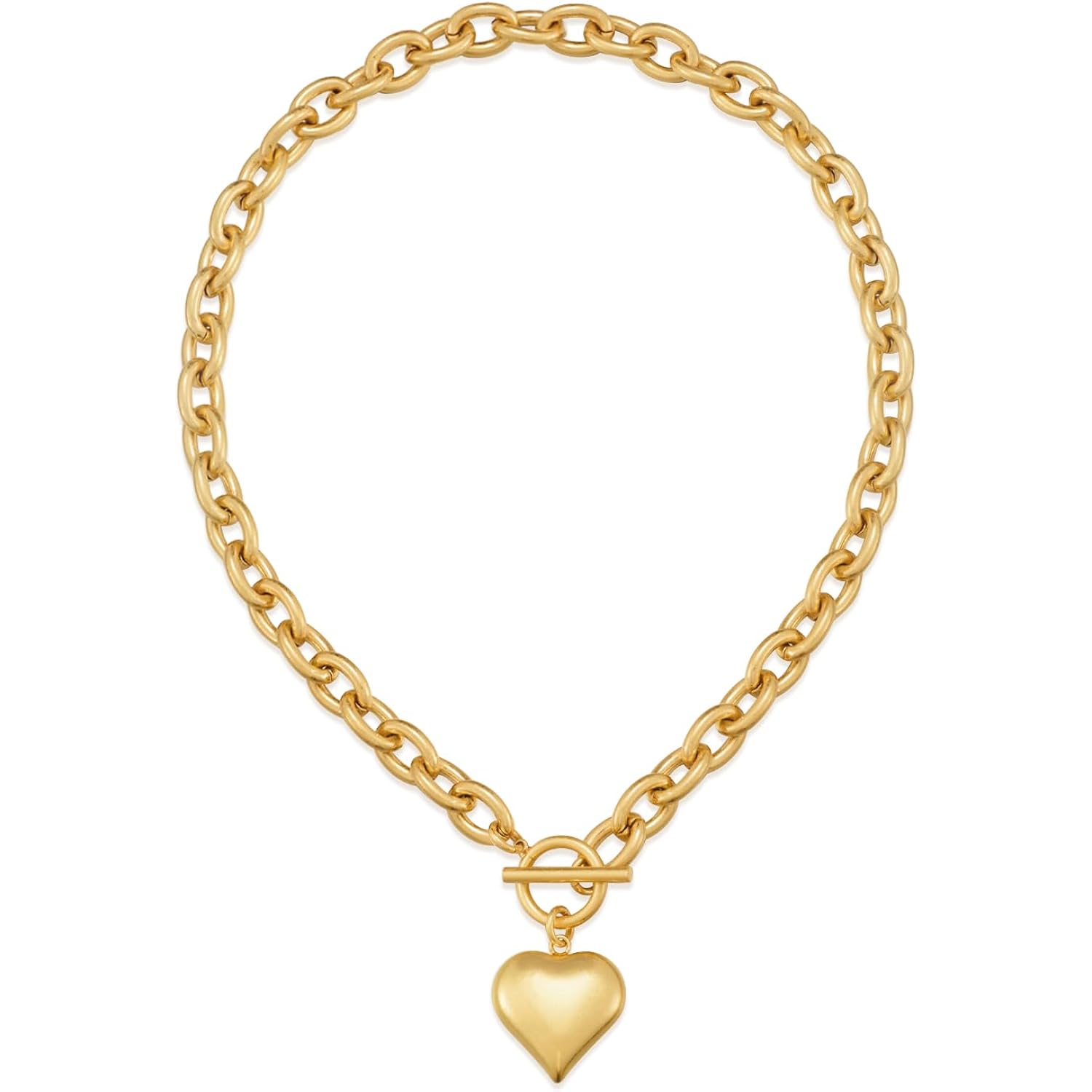 CLASSYZINT Mothers Day Gifts for Women 18K Gold Plated Coin Lion Head Pendant Necklace Chunky Paperclip Choker Necklace For Gifts On Birthday Holidays For Women