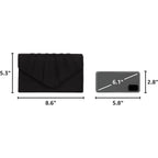 Clutch Purse Evening Bag For Women Evening Wedding Party Velvet Suede Pleated Handbag