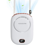 Aocoolfan Portable Neck Fan, Mini Small Personal Handheld Fan Usb Rechargeable 3 Speed For Girls Boys Woman Eyelash Travel Home Office Outdoor (White)
