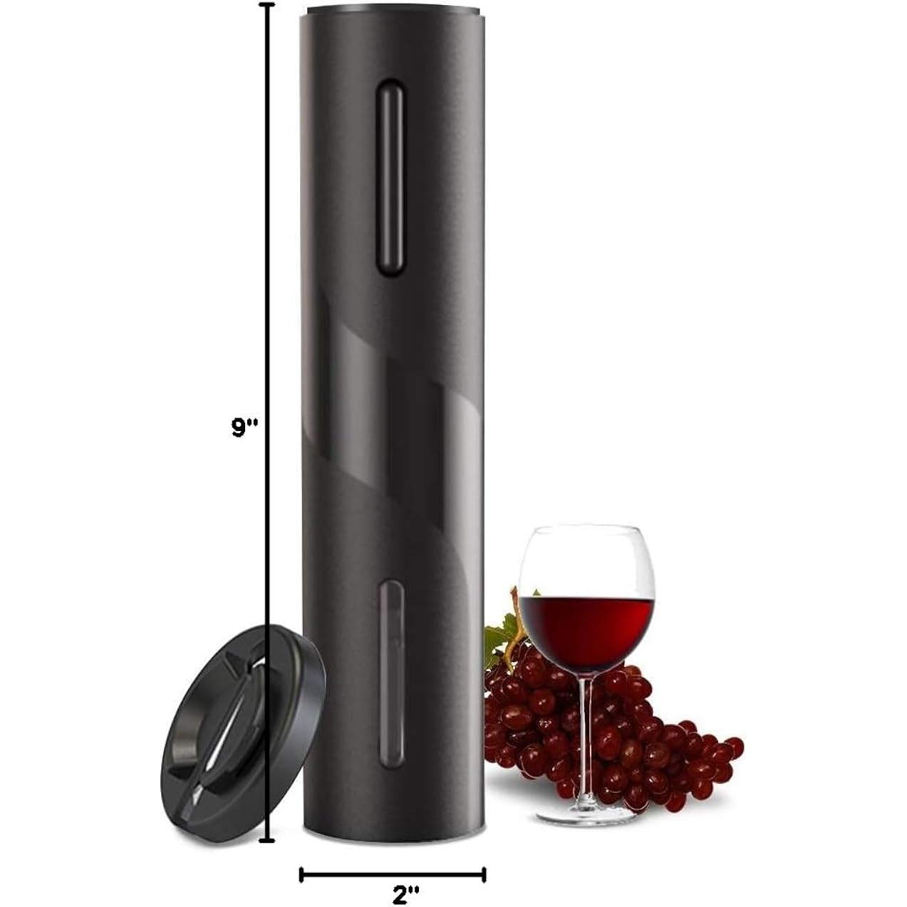 COKUNST Electric Wine Opener, Battery Operated Wine Bottle Openers with Foil Cutter, One-click Button Corkscrew Remover for Home Kitchen Party Wedding