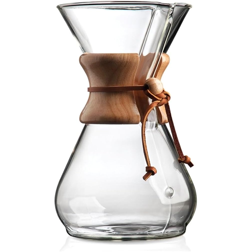 Chemex Pour-Over Glass Coffeemaker - Classic Series - 8-Cup - Exclusive Packaging