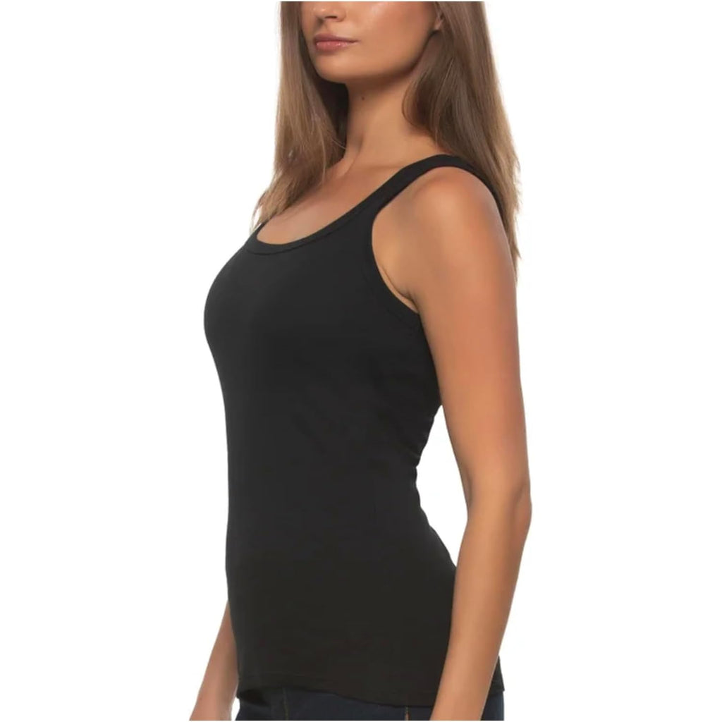 Felina Women'S 3 Pack Soft Cotton Stretch Ribbed Tank Top