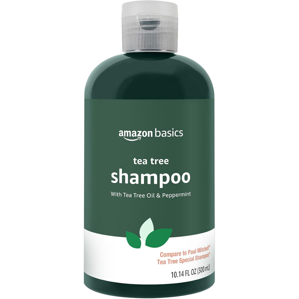 Amazon Basics Tea Tree Oil Shampoo for Hair, with Peppermint, 10.14 fl oz, Pack of 1