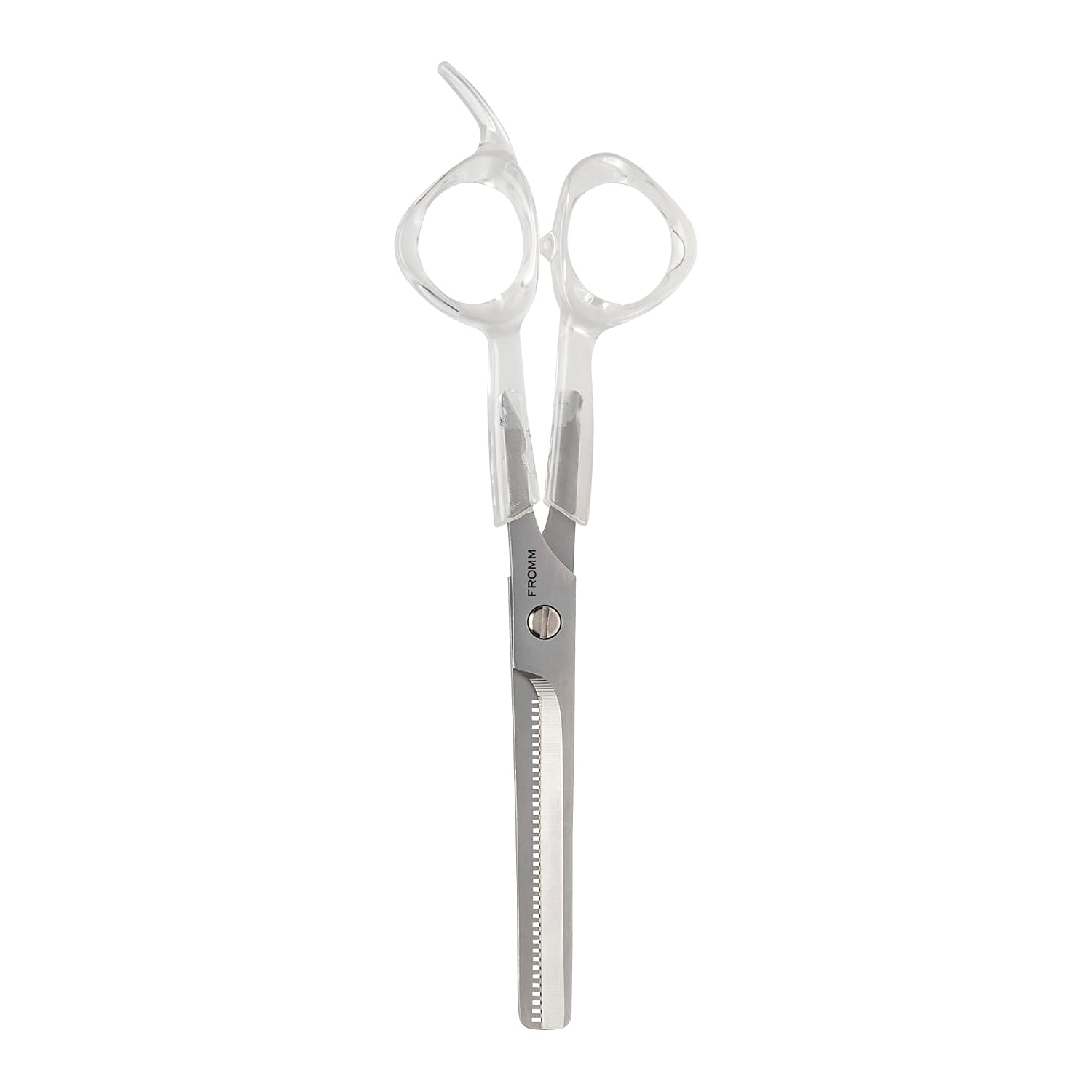 Fromm Professional Venture 5.75" 30-Tooth Easy Hair Thinning & Texturizing Shears In Clear & Matte Silver Japanese Steel Scissors With Beveled Blade For New Salon Stylist & Diy Home Use