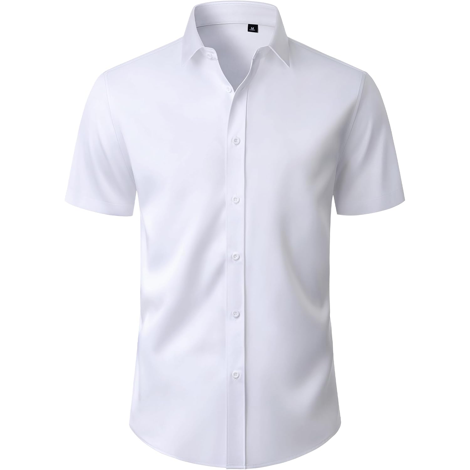 Men'S Short Sleeve Dress Shirts Stain Shield Stretch Button Down Shirt Business Casual Formal Wedding Office Tops