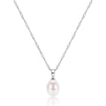 EAMTI Pearl Necklaces for Women Trendy 925 Sterling Silver Freshwater Cultured Single Pearl Necklace Dainty Pendant Necklace