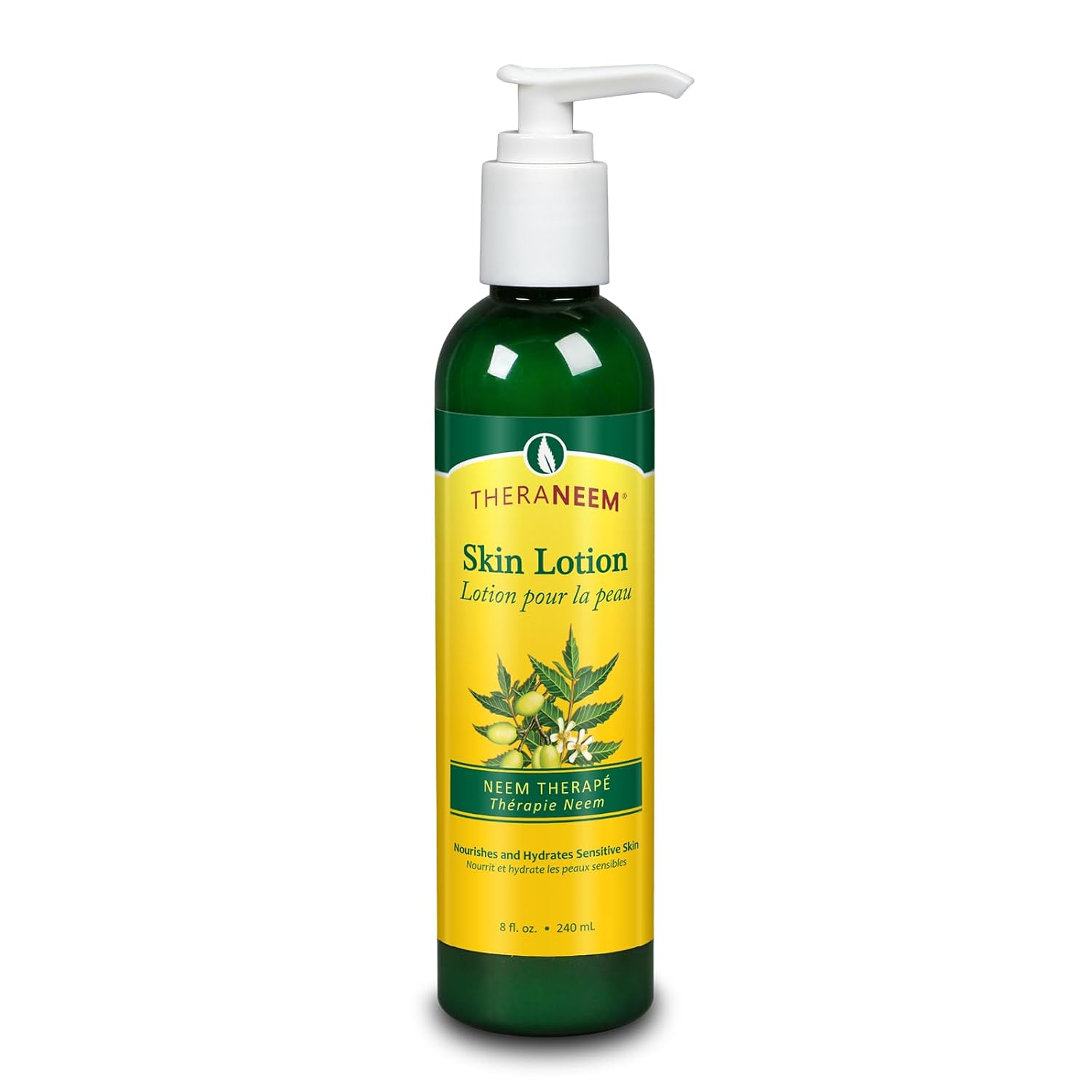 Theraneem Neem Soothing Skin Lotion For Men & Women - Moisturizing Cream For Hand & Body, Natural Care For Dry & Sensitive Skin, Made W/ Aloe, Shea Butter, & Organic Neem Oil - 8 Fl Oz
