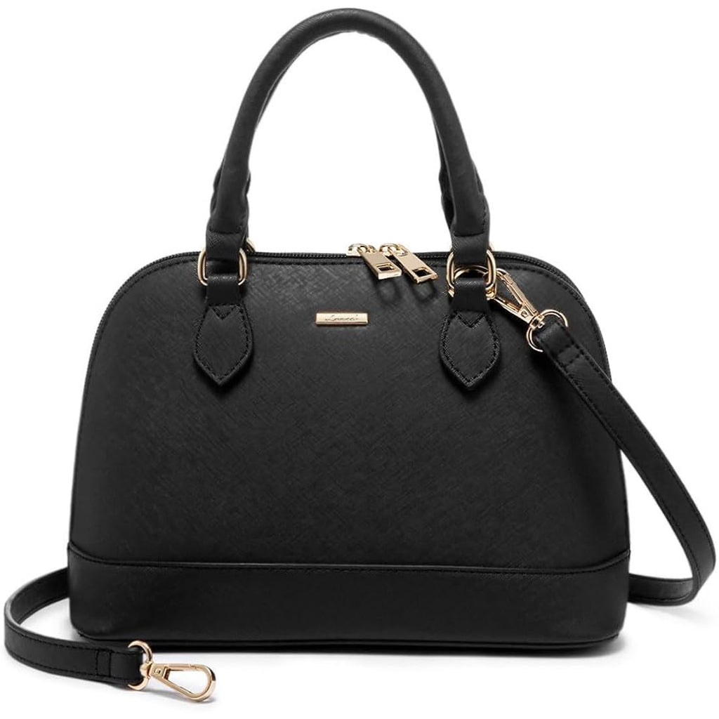 Lovevook Purse For Women Crossbody Bags Classic Double Zip Top Handle Dome Satchel Bag