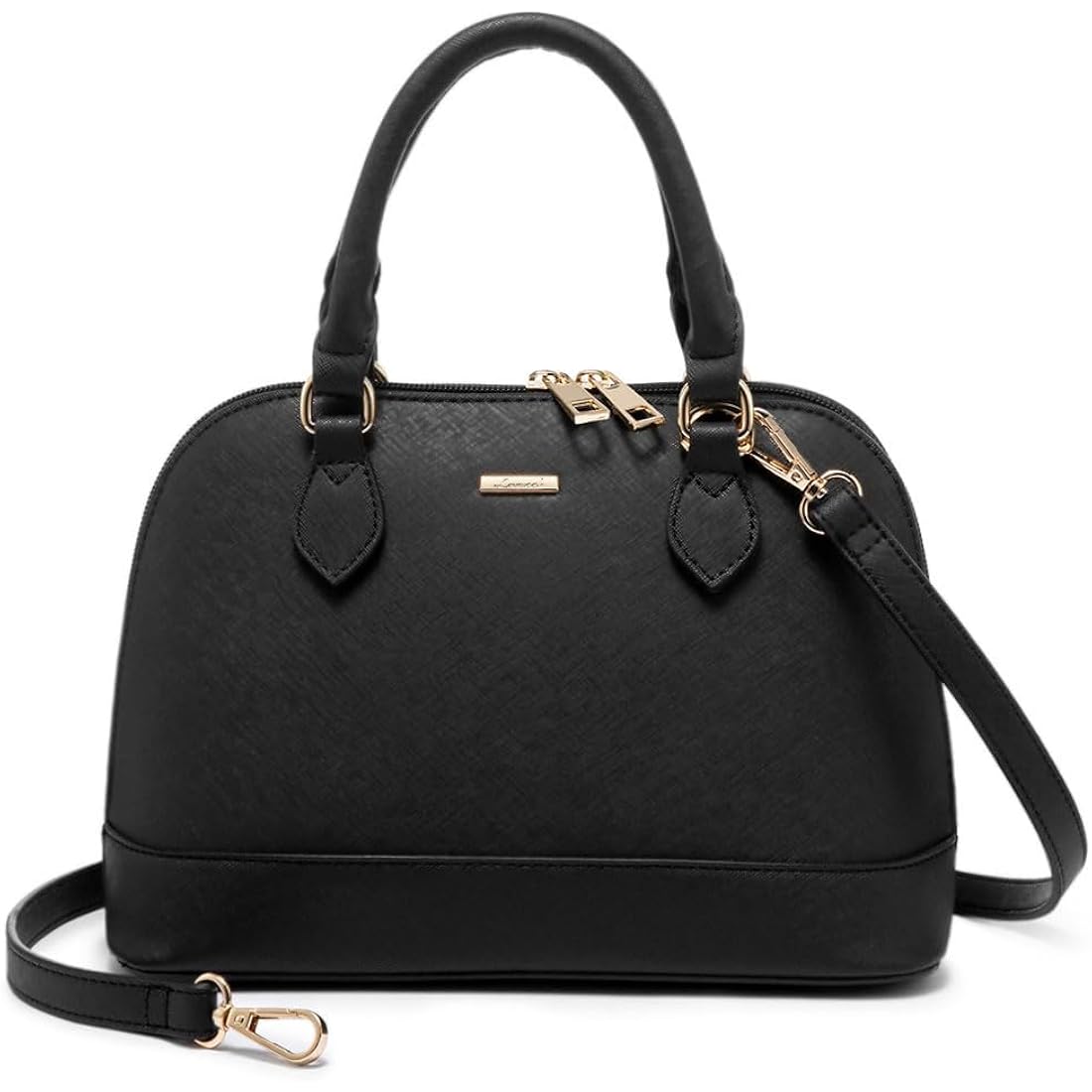 Lovevook Purse For Women Crossbody Bags Classic Double Zip Top Handle Dome Satchel Bag
