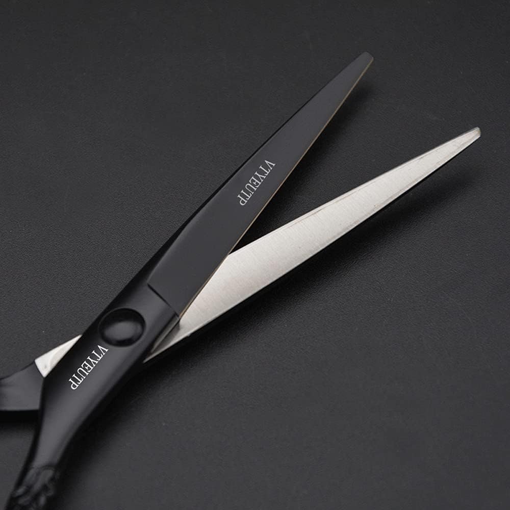 Black Dragon 6.0 Inch Professional Dragon Handle 440C Salon Hair Cutting Scissor - Hairdressing Thinning Shears- Perfect For Barber And Home Use (Scissors Set)