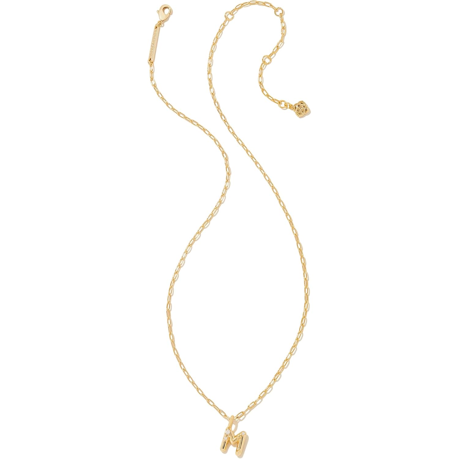 Kendra Scott Crystal Letter Short Pendant Necklace, Fashion Jewelry for Women