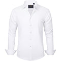 J.Ver Men'S Dress Shirts Solid Long Sleeve Stretch Wrinkle-Free Formal Shirt Business Casual Button Down Shirts