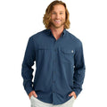 Huk Men'S Tide Point Solid Long Sleeve Button Down Shirt (Available In 3X-Large)