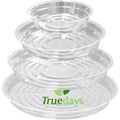 Truedays 20 Pack Plant Saucers (6 Inch / 8Inch / 10Inch / 12Inch) Clear Plant Saucers Flower Pot Tray Excellent For Indoor & Outdoor Plants