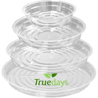 Truedays 20 Pack Plant Saucers (6 Inch / 8Inch / 10Inch / 12Inch) Clear Plant Saucers Flower Pot Tray Excellent For Indoor & Outdoor Plants