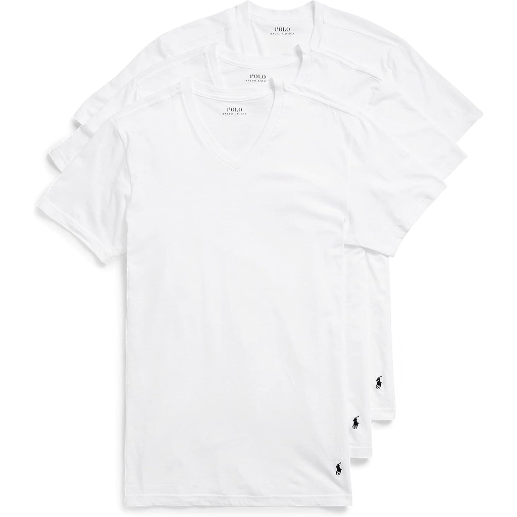 Polo Ralph Lauren Men'S Classic Fit Cotton V-Neck Undershirt 3-Pack
