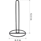 Paper Towel Holder Countertop, OBODING, Kitchen Paper Towel Stand Holder for Kitchen Organization and Storage, Paper Towel Holders for Standard and Large Size Rolls (Black)