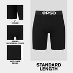 Psd Underwear Mens Boxer Briefs - 3 & 6 Pack, Mid & Standard Length, Soft & Breathable Boxer Briefs For Men