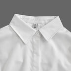 Womens Button Down Shirt Casual 3/4 Sleeve Loose Fit Collared Work Blouse Tops