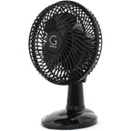 Genesis 6-Inch Clip Convertible Table-Top & Clip Fan Two Quiet Speeds - Ideal For The Home, Office, Dorm, More Black (A1Clipfanblack