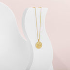 PAVOI 14K Gold Plated Engraved Coin Pendant Necklaces for Women | Byzantine Coin Pendants | Bohemian Necklace